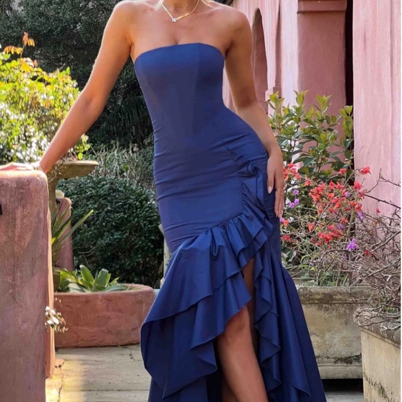 babyboo Dresses & Skirts - Babyboo Angelina Navy Prom Maxi Dress NWT